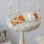 Cama Suspensa Artesanal para Gatos Estilo Rede – Pet Premium™ | Conforto Natural e Descanso Elevado