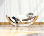 Rede Luxo Pet Premium™ – Descanso Elevado com Base de Madeira