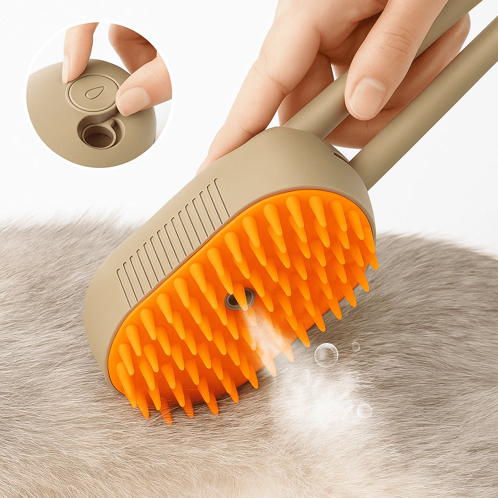 Escova Elétrica Pet Bro com Spray Recarregável – Cuidado, Brilho e Conforto em C - comprar online