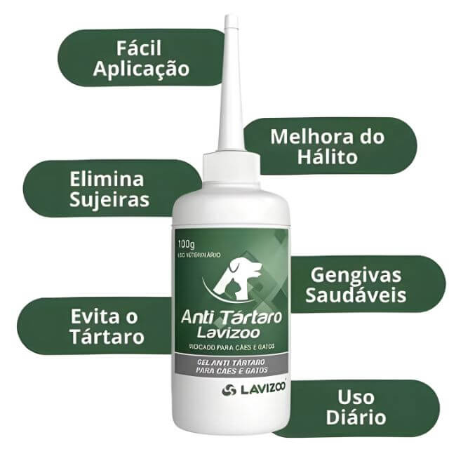 Gel Anti Tártaro Lavizoo + Dedeira – Higiene Bucal e Hálito Fresco para Pets | Pet Premium™