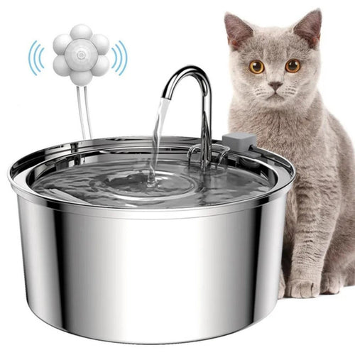 Bebedouro Inoxidável e Fonte com Filtro Tripla Ação 3,2L - Pet Premium™