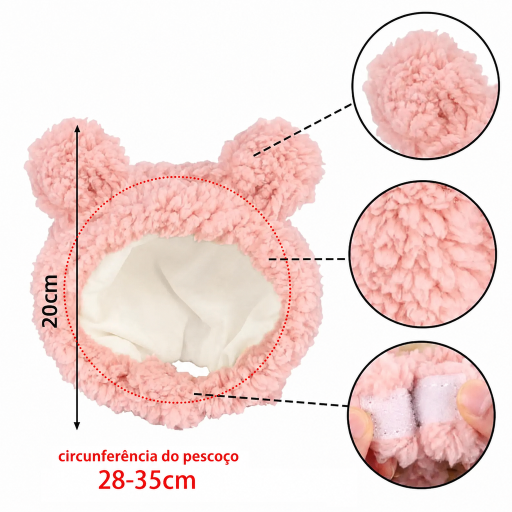 Gorro Pet Ursinho - Pet Premium™