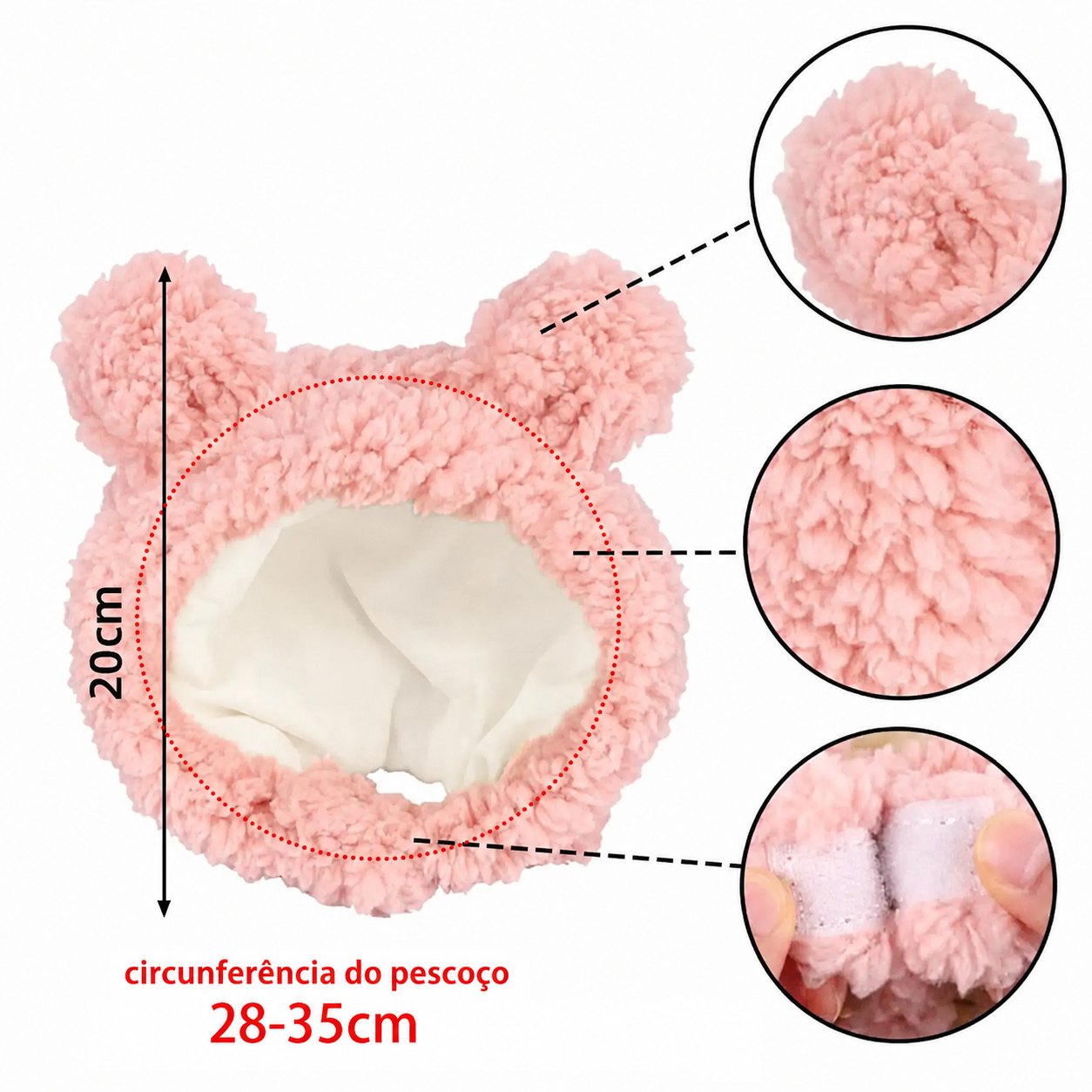 Gorro Pet Ursinho - Pet Premium™
