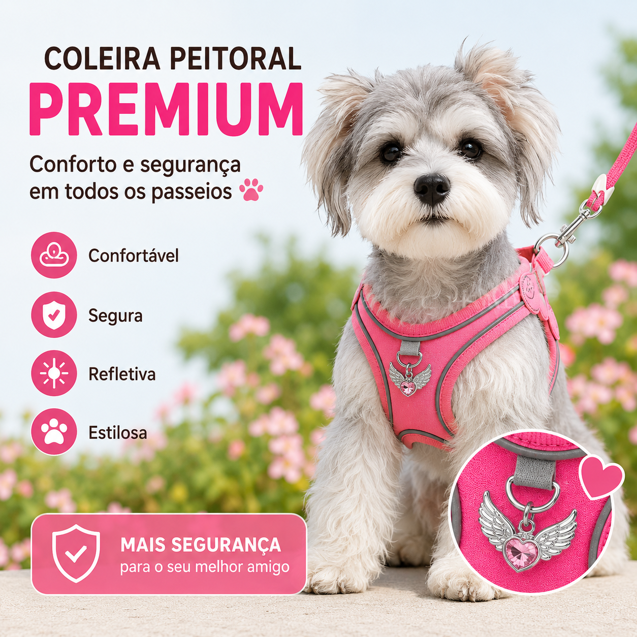 Coleira & Guia Pet Comfort - Pet Premium™