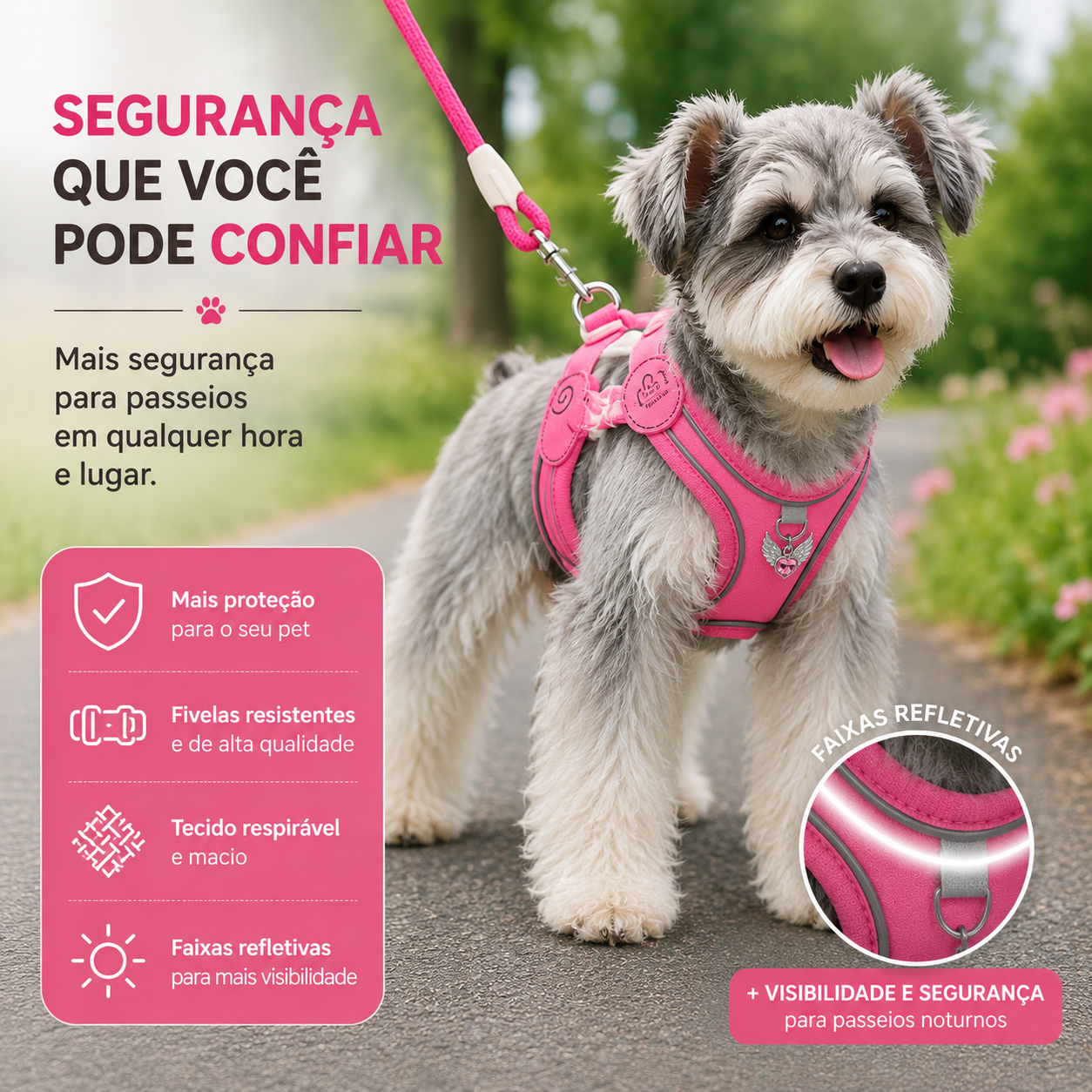 Coleira & Guia Pet Comfort - Pet Premium™
