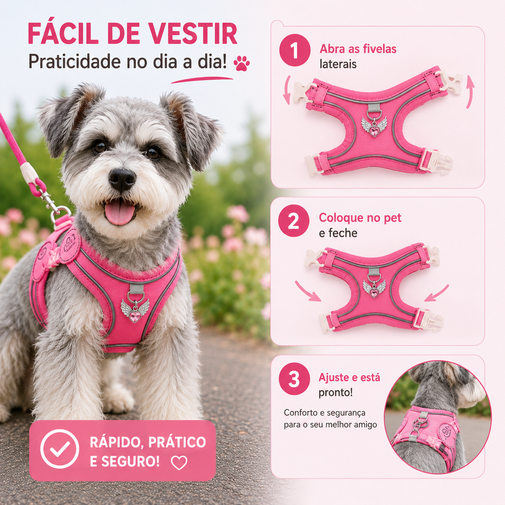 Coleira & Guia Pet Comfort - Pet Premium™