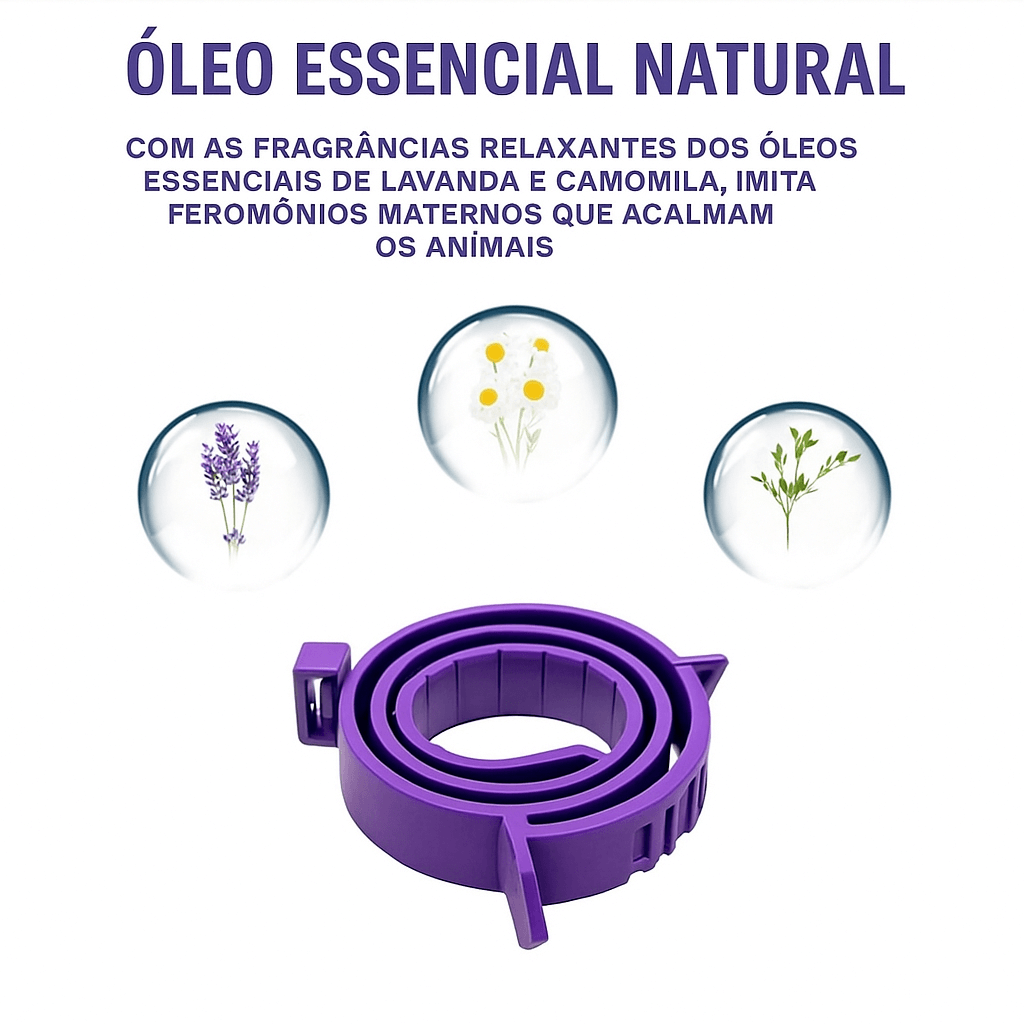 Coleira Calmante Pet Premium™  – Para Ansiedade e Estresse em Cães e Gatos