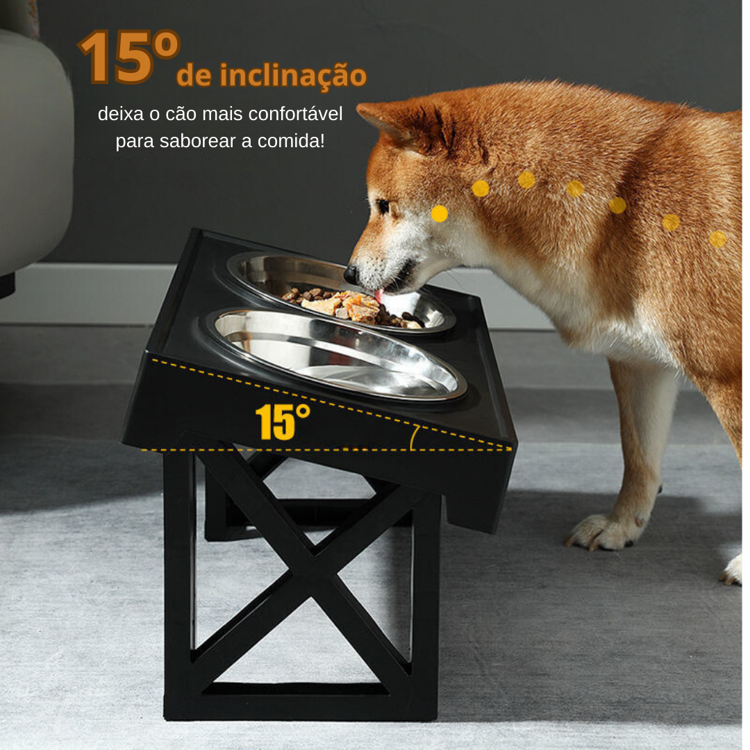 Tigela Elevada com Ajuste de Altura - Pet Premium™