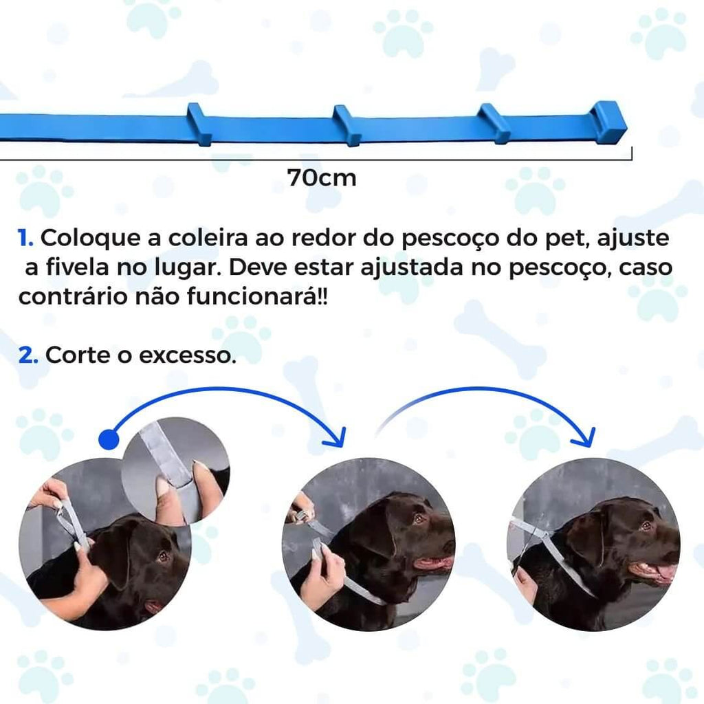 Coleira Anti Pulgas, Carrapatos e Mosquitos 100% Natural – Proteção até 8 Meses | Pet Premium™