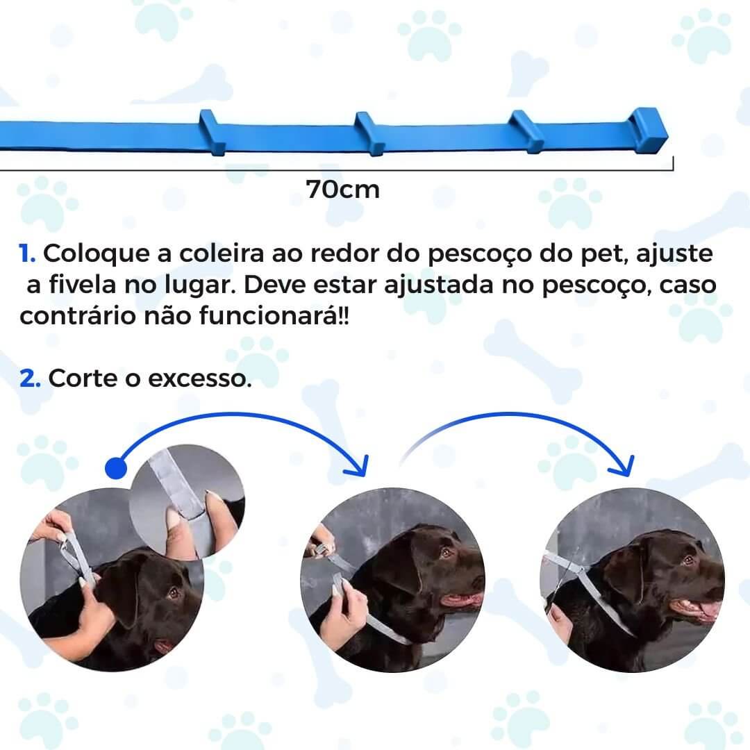 Coleira Anti Pulgas, Carrapatos e Mosquitos 100% Natural – Proteção até 8 Meses | Pet Premium™