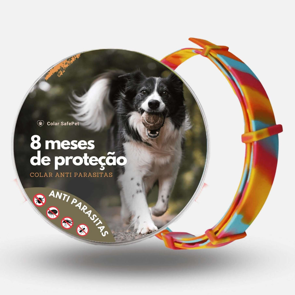 Coleira Anti Pulgas, Carrapatos e Mosquitos 100% Natural – Proteção até 8 Meses | Pet Premium™