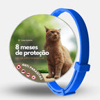 Coleira Anti Pulgas, Carrapatos e Mosquitos 100% Natural – Proteção até 8 Meses | Pet Premium™