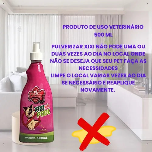 Kit Educador Sanitário para Cães – Xixi Não Pode 500ml + Xixi Pode 30ml | Pet Premium™
