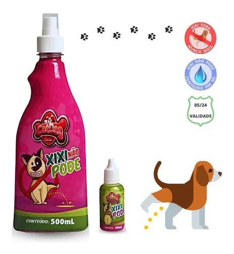 Kit Educador Sanitário para Cães – Xixi Não Pode 500ml + Xixi Pode 30ml | Pet Premium™