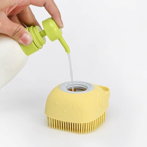 Esponja de Silicone com Dispenser para Shampoo - Pet Premium™