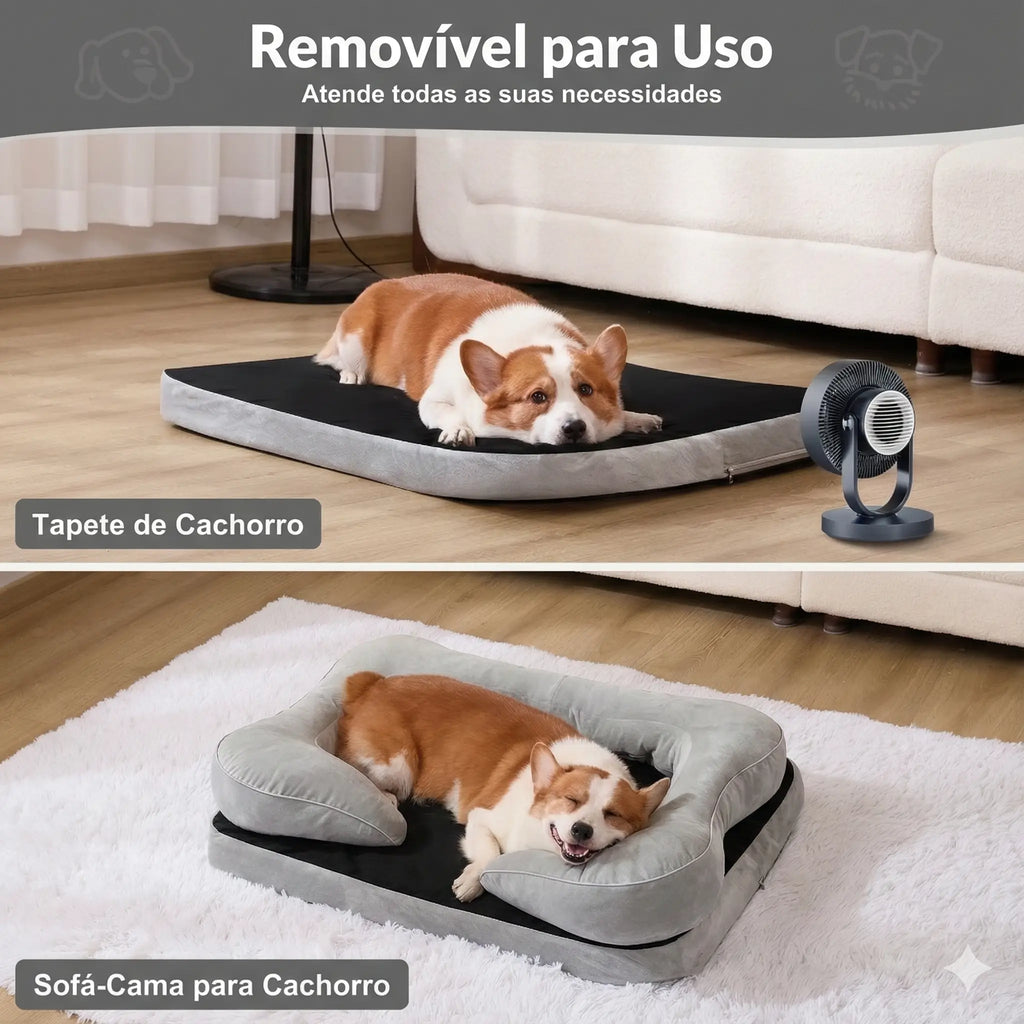 Cama Sofá Ortopédica para Cachorro de Médio e Grande Porte – Pet Premium™ | Alívio Articular e Conforto Premium