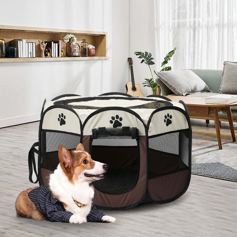 Cercadinho Dobrável e Resistente para Cães e Gatos Pet Premium™