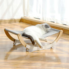 Rede Luxo Pet Premium™ – Descanso Elevado com Base de Madeira