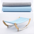 Rede Luxo Pet Premium™ – Descanso Elevado com Base de Madeira