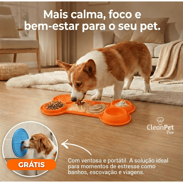 Tapete interativo 6 em 1 para Calma e Estímulo Mental + (GRÁTIS Lambedor vertical) - Pet Premium™