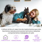 Difusor calmante natural para Pets – Reduz Ansiedade e Estresse (+1 Refil Grátis) - Pet Premium™