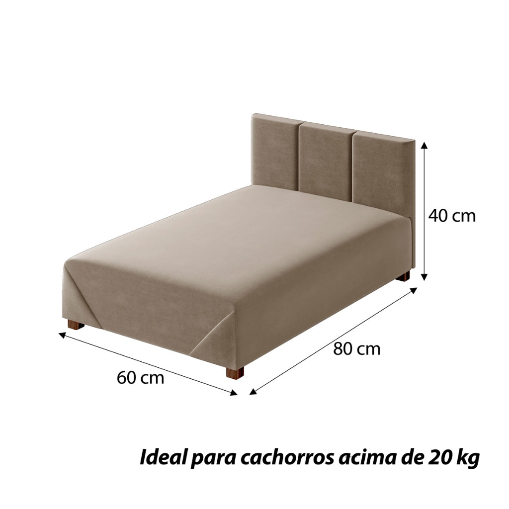 Cama Box Comfort | Firme com Estrutura de Madeira para Cachorro e Gato - Pet Premium™