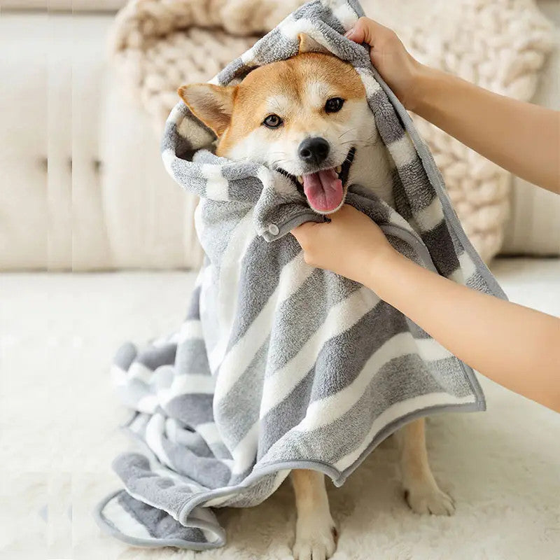 Toalha Roupão em Microfibra | Secagem Ultra Absorvente sem Frio - Pet Premium™