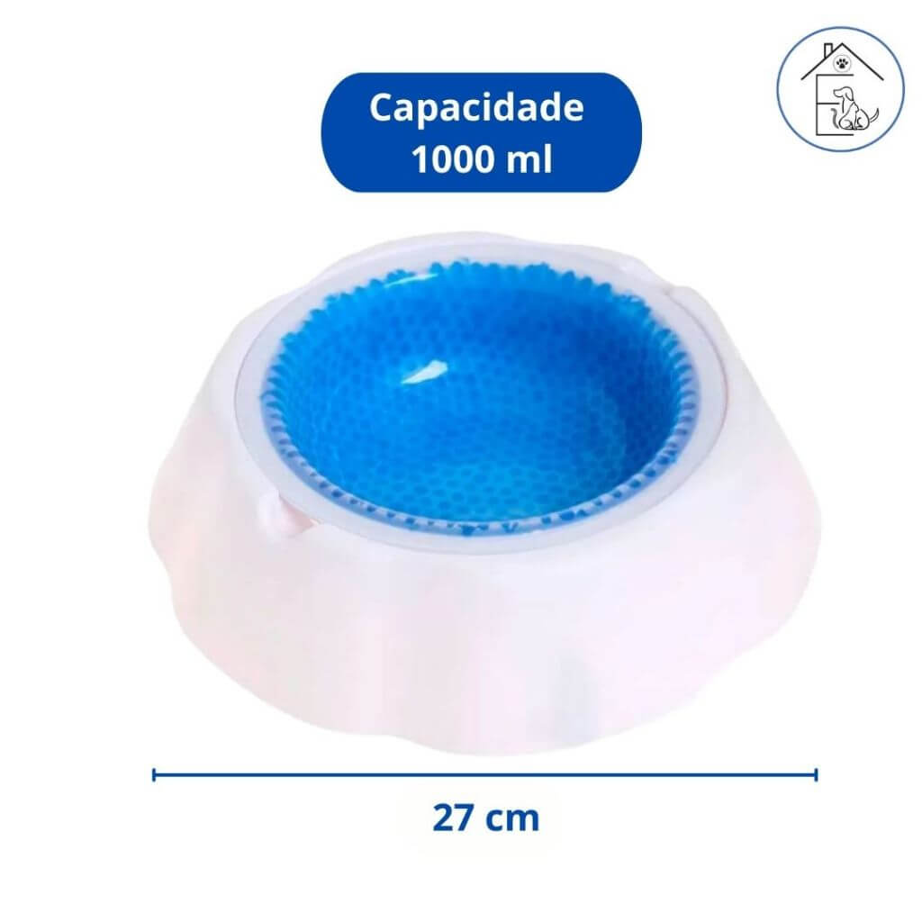 Tigela Gelada para Cães e Gatos – Água Sempre Fresquinha - Pet Premium™