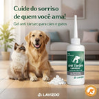 Gel Anti Tártaro Lavizoo + Dedeira – Higiene Bucal e Hálito Fresco para Pets | Pet Premium™
