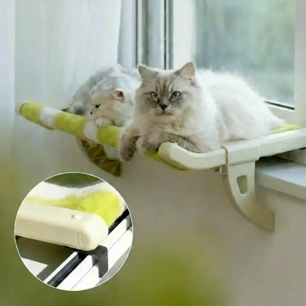 Cama Suspensa para Gatos na Janela Sem Furação – Pet Premium™ | Conforto Elevado e Vista Perfeita