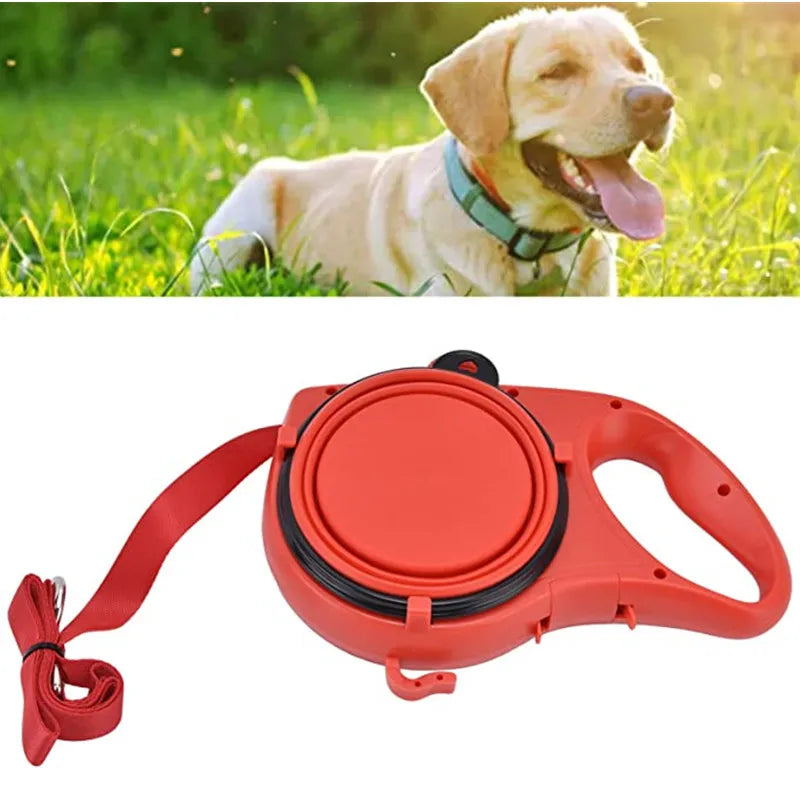 Guia Retrátil Pet Multifuncional | Comida/Água/Porta-Saquinhos - Pet Premium™
