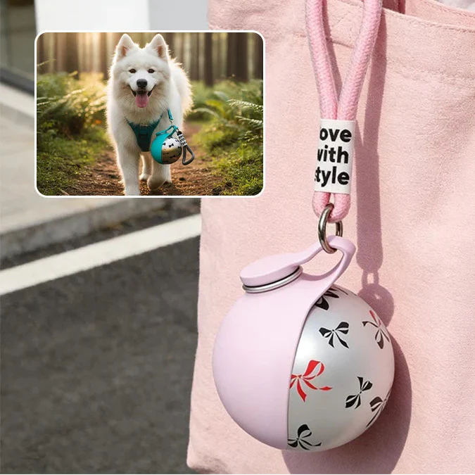Garrafa Portátil Bola com Tigela Acoplada - Pet Premium™