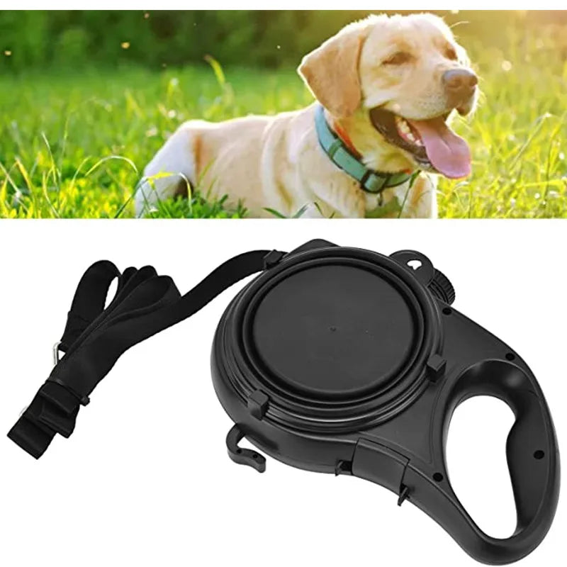 Guia Retrátil Pet Multifuncional | Comida/Água/Porta-Saquinhos - Pet Premium™