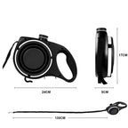 Guia Retrátil Pet Multifuncional | Comida/Água/Porta-Saquinhos - Pet Premium™