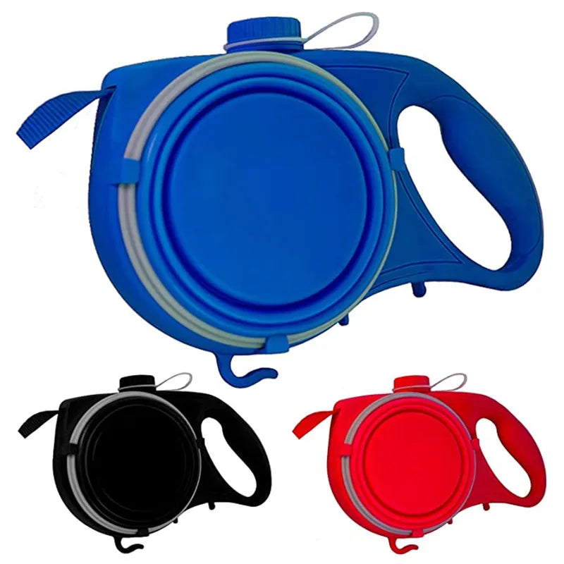Guia Retrátil Pet Multifuncional | Comida/Água/Porta-Saquinhos - Pet Premium™
