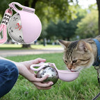 Garrafa Portátil Bola com Tigela Acoplada - Pet Premium™