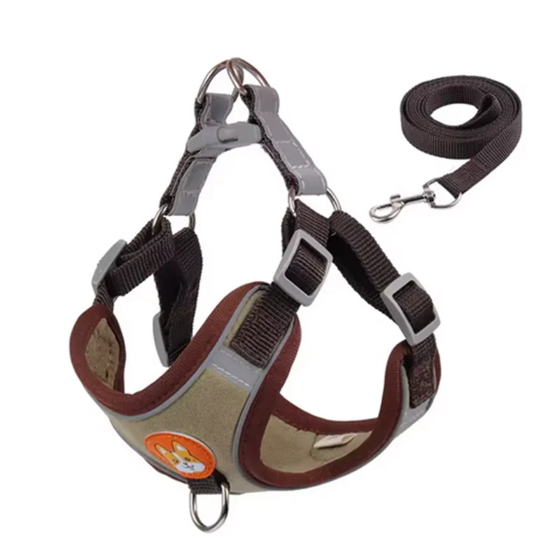 Coleira Ajustável com Guia 150cm em Malha Respirável para Cachorro e Gato – Pet Premium™ | Conforto, Controle e Estilo