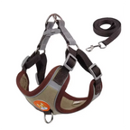 Coleira Ajustável com Guia 150cm em Malha Respirável para Cachorro e Gato – Pet Premium™ | Conforto, Controle e Estilo