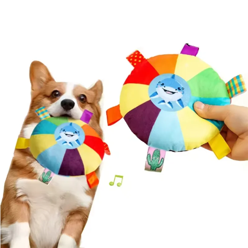 Frisbee de Pelúcia Sensorial | Brinquedo Antiestresse para Cães - Pet Premium™