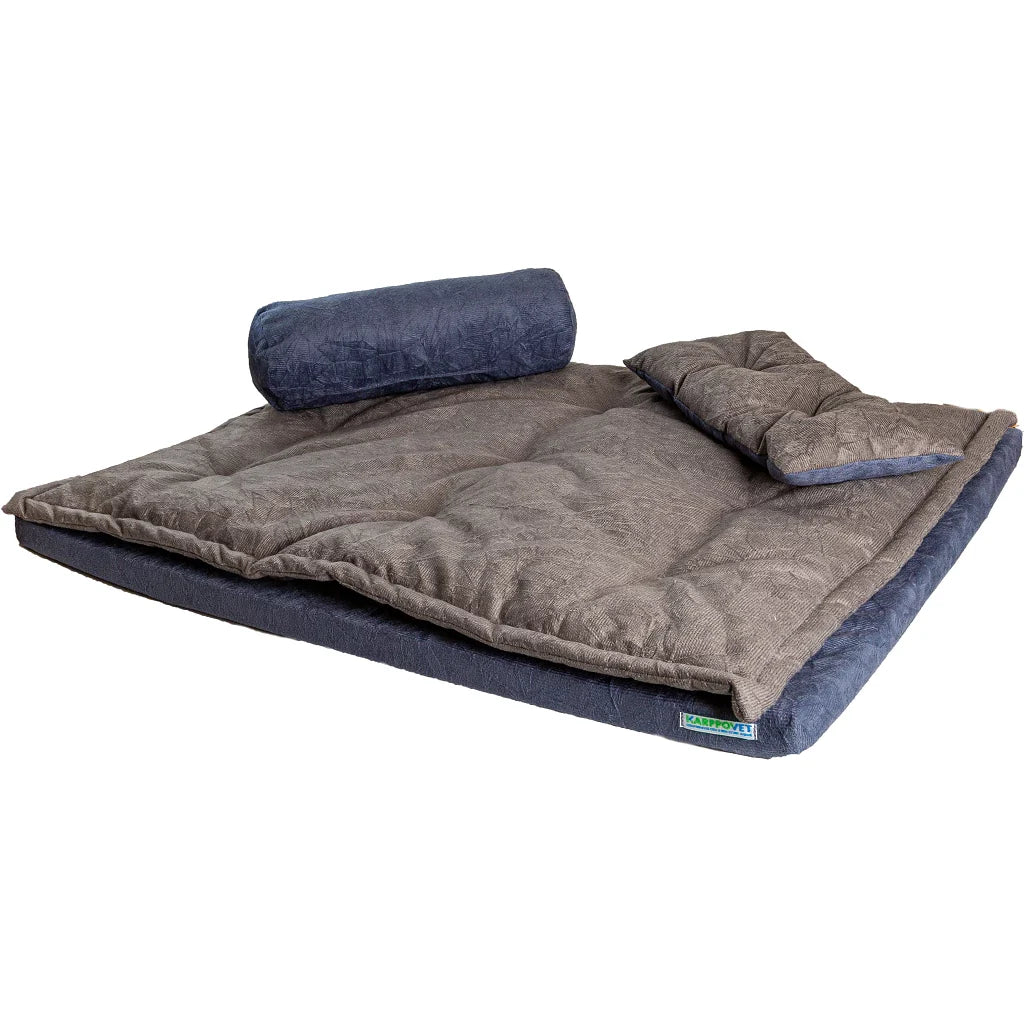Cama Colchonete Ortopédica com Travesseiros - Pet Premium™