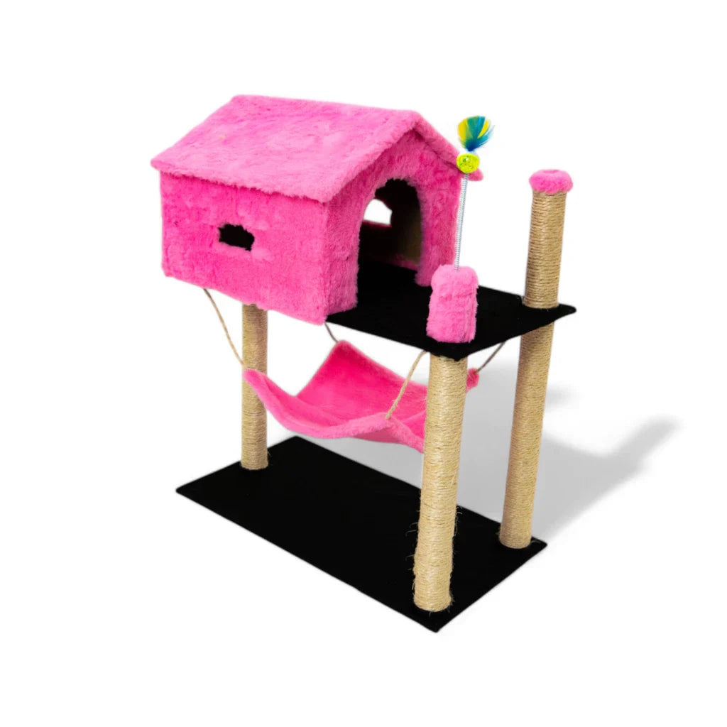 Arranhador para Gatos com Casinha e Playground Completo – Pet Premium™