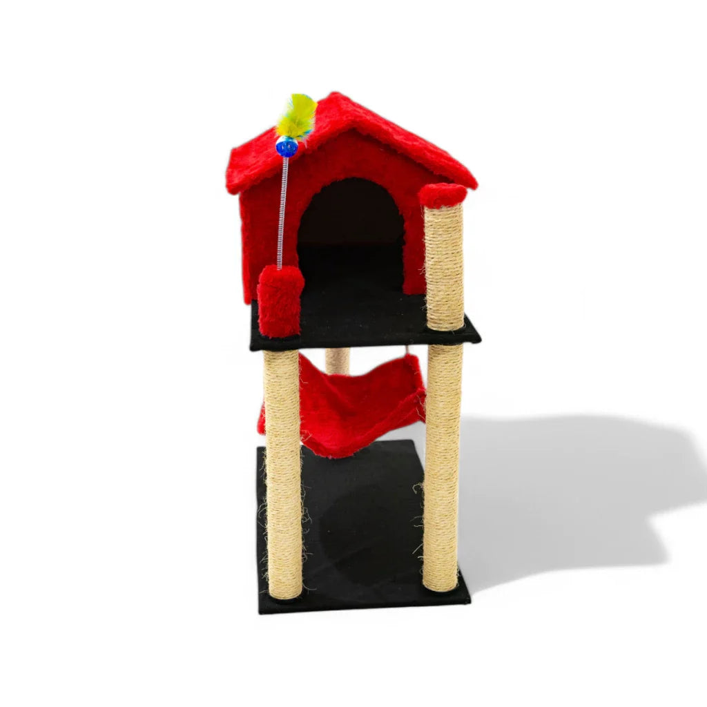 Arranhador para Gatos com Casinha e Playground Completo – Pet Premium™