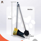 Medidas da pá coletora de cocô com cabo longo de 73 cm - Pet Premium™