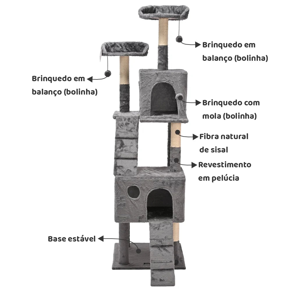 Arranhador Torre Multinível Luxuoso - Pet Premium™