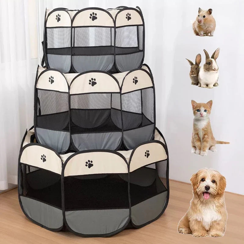 Cercadinho Dobrável e Resistente para Cães e Gatos Pet Premium™