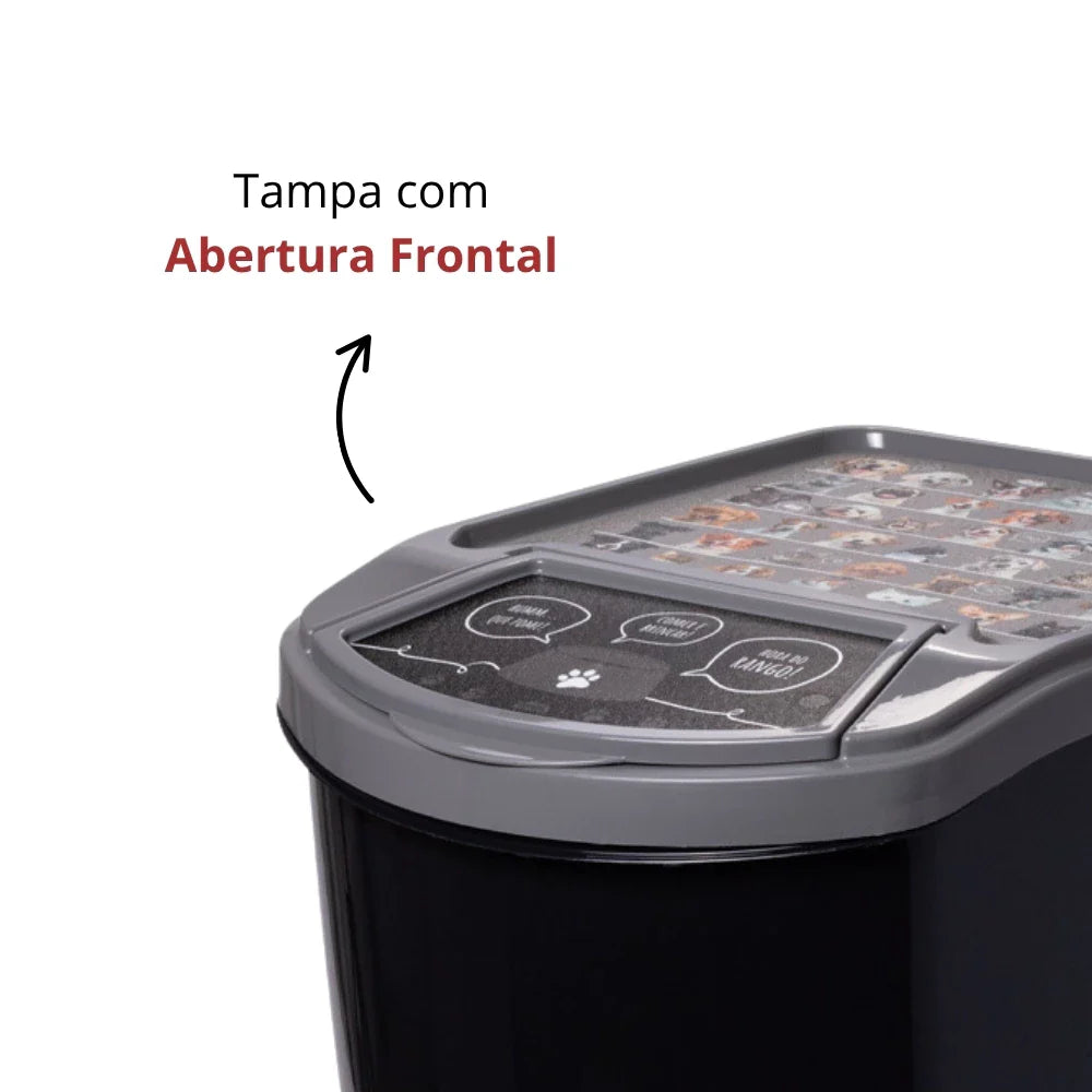 Porta Ração Empilhável até 17kg com Tampa 34L para Cachorro e Gato – Pet Premium™ | Organização e Conservação