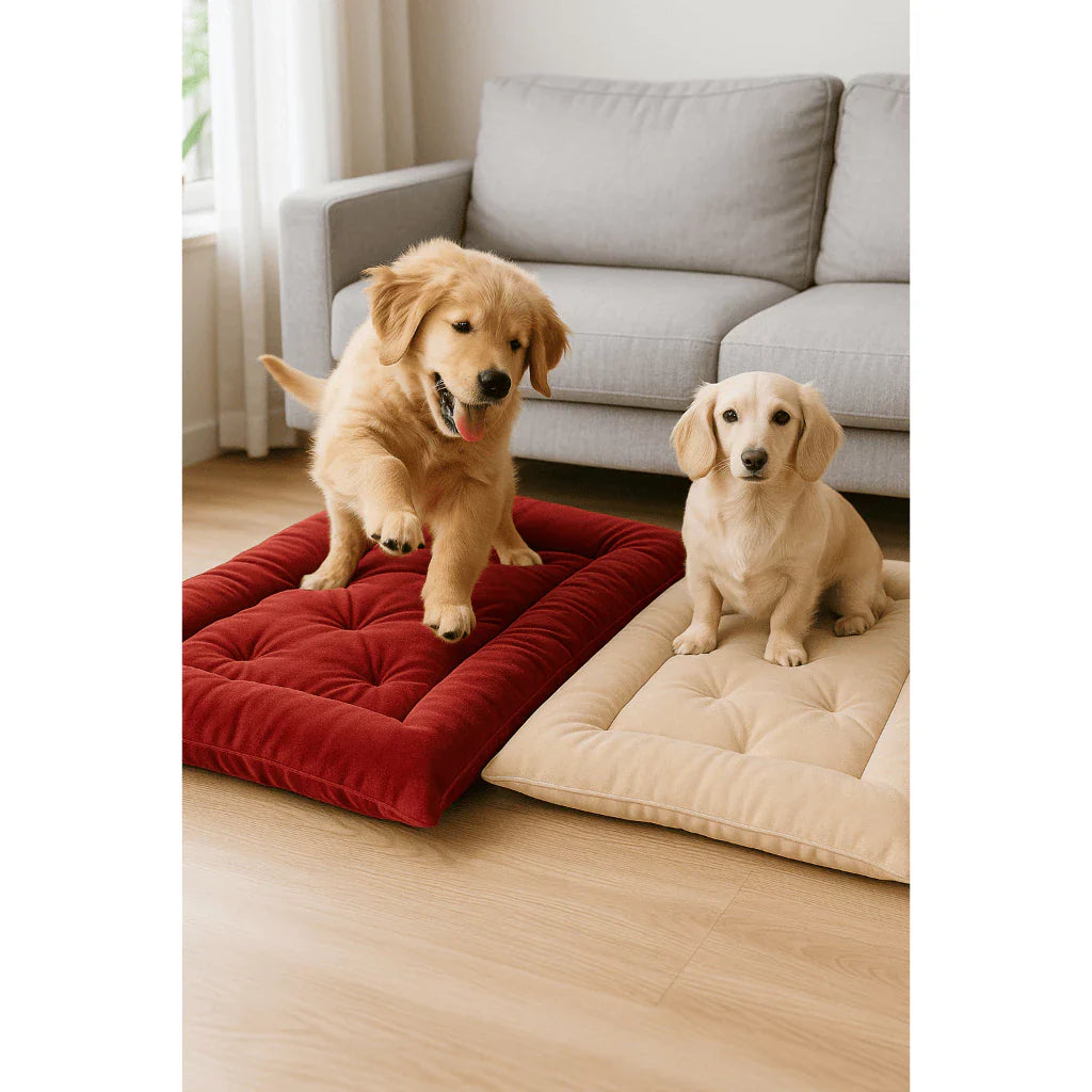 Colchão Pet Luxo com Capitonê Pet Premium™ – Conforto Macio e Sofisticação em Várias Cores