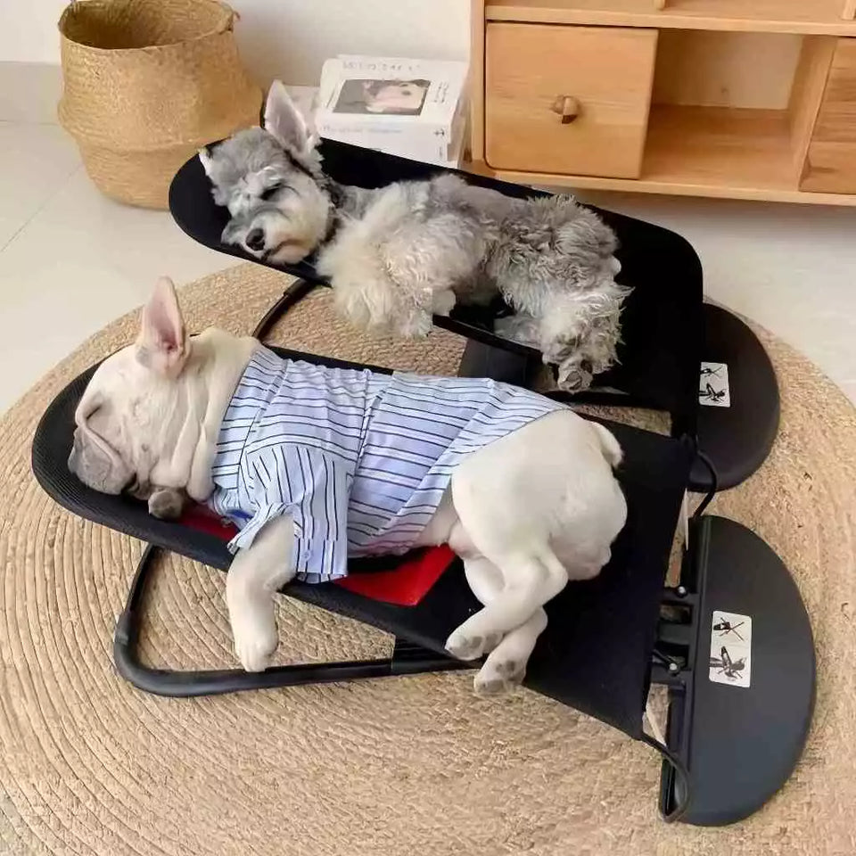 Cama Balanço em Tela Preta para Cães e Gatos Pequenos e Médios – Pet Premium™ | Conforto Suspenso e Relaxamento Diário