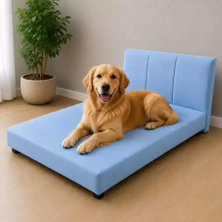 Sofá Cama Pet com Cabeceira Removível - azul