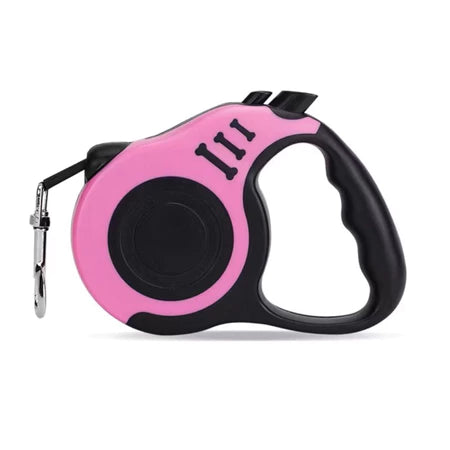 Guia Retrátil Multifuncional para Pets - Rosa
